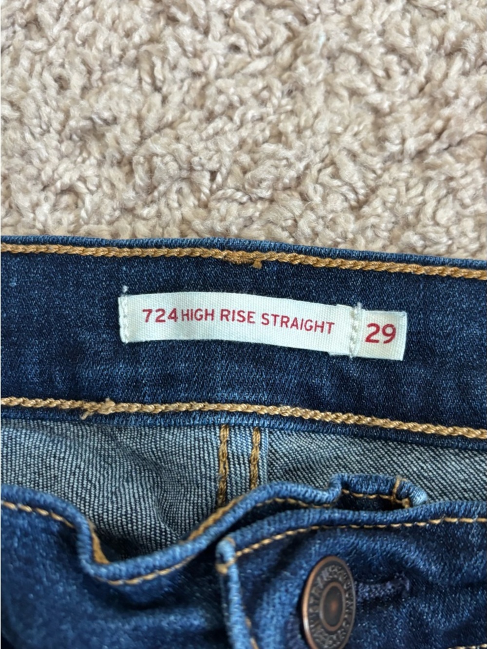 High Rise Straight Leg Jeans - Picture 3 of 5